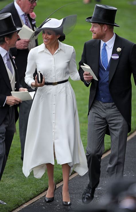 Meghan Markle Wears White Dress to Royal Ascot on Her 